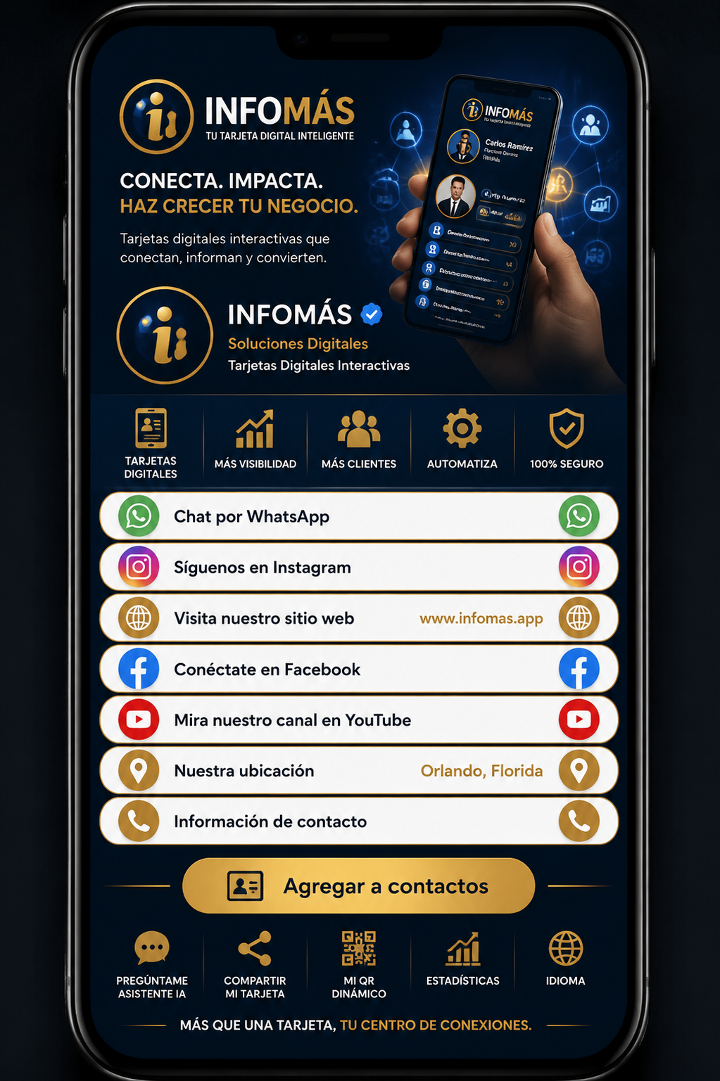 Tarjeta digital InfoMás