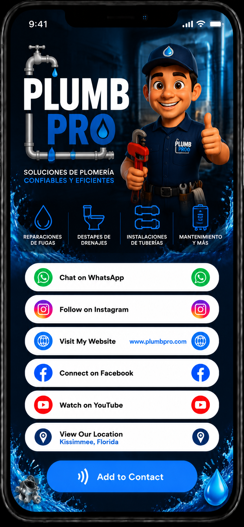Tarjeta digital Plumb Pro